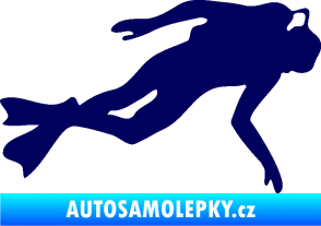 Samolepka Potápěč 002 pravá tmavě modrá