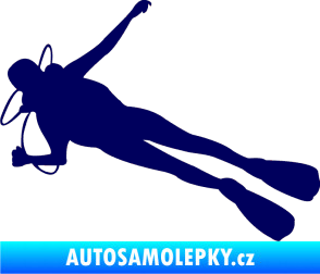 Samolepka Potápěč 004 levá tmavě modrá