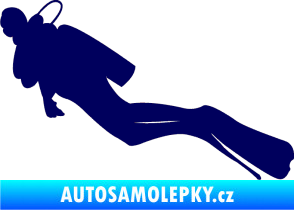 Samolepka Potápěč 005 levá tmavě modrá