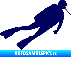 Samolepka Potápěč 006 pravá tmavě modrá