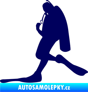 Samolepka Potápěč 007 levá tmavě modrá