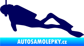 Samolepka Potápěč 009 levá tmavě modrá