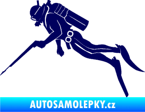 Samolepka Potápěč 010 levá tmavě modrá