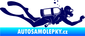 Samolepka Potápěč 011 pravá tmavě modrá
