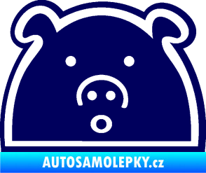 Samolepka Prasátko JDM styl tmavě modrá