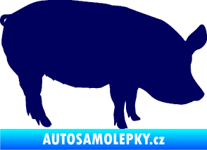 Samolepka Prase 001 pravá tmavě modrá