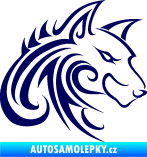 Samolepka Predator tattoo 001 pravá tmavě modrá