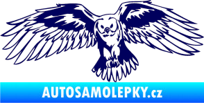 Samolepka Predators 077 levá sova tmavě modrá