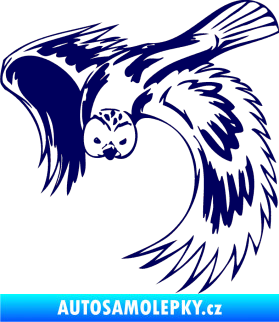 Samolepka Predators 085 levá sova tmavě modrá