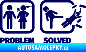 Samolepka Problem? Solved 001 tmavě modrá