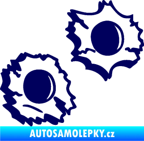 Samolepka Průstřely 001 pravá tmavě modrá