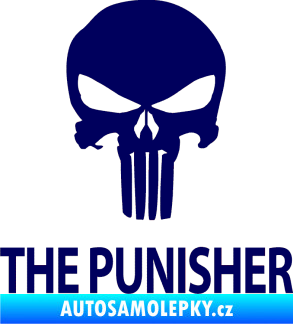 Samolepka Punisher 002 s nápisem tmavě modrá