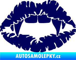 Samolepka Pusa 005 upíří polibek tmavě modrá