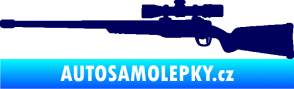Samolepka Puška 002 levá lovecká tmavě modrá