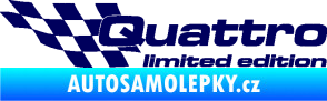 Samolepka Quattro limited edition levá tmavě modrá