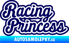 Samolepka Racing princess nápis tmavě modrá