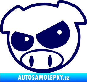 Samolepka Rally pig 002 levá tmavě modrá