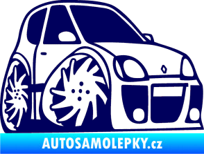 Samolepka Renault Clio sport karikatura pravá tmavě modrá