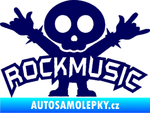 Samolepka Rock music fanda tmavě modrá