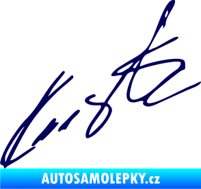 Samolepka Podpis Roman Kresta  tmavě modrá