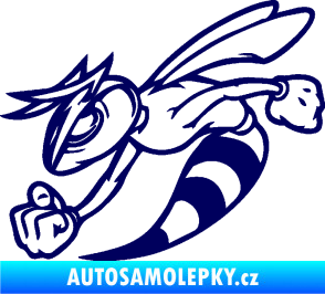 Samolepka Rozzuřená vosa 001 levá tmavě modrá