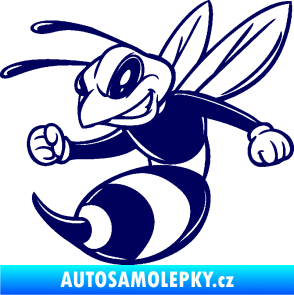 Samolepka Rozzuřená vosa 006 levá tmavě modrá