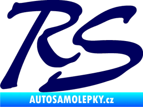 Samolepka RS nápis 002 tmavě modrá