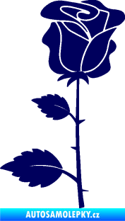 Samolepka Růže 007 levá tmavě modrá