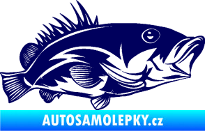 Samolepka Ryba 004 pravá tmavě modrá