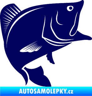 Samolepka Ryba 009 pravá tmavě modrá