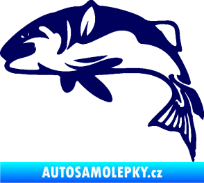 Samolepka Ryba 010 levá tmavě modrá