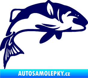 Samolepka Ryba 010 pravá tmavě modrá