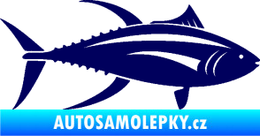 Samolepka Ryba 013 pravá tuňák tmavě modrá