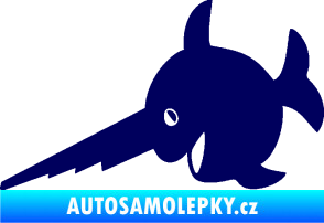 Samolepka Ryba 023 piloun levá tmavě modrá