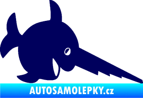 Samolepka Ryba 023 piloun pravá tmavě modrá