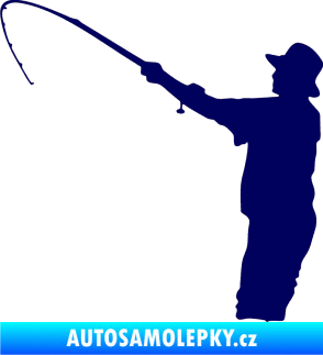 Samolepka Rybář 004 levá tmavě modrá