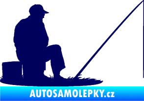 Samolepka Rybář 014 pravá tmavě modrá