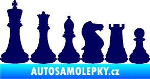 Samolepka Šachy 001 levá tmavě modrá