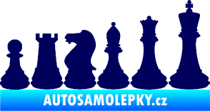 Samolepka Šachy 001 pravá tmavě modrá