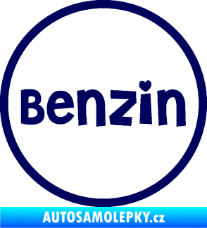 Samolepka Samolepka na víčko od nádrže 009 benzín tmavě modrá