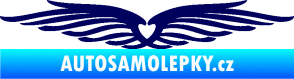 Samolepka Samolepka na zadní okno 002 srdce tmavě modrá