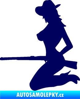 Samolepka Sexy country girl levá tmavě modrá