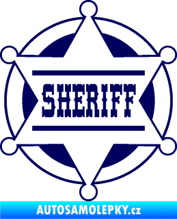 Samolepka Sheriff 004 tmavě modrá