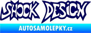 Samolepka Shock design tmavě modrá