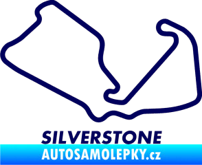 Samolepka Okruh Silverstone 2 tmavě modrá