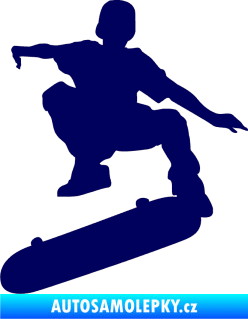 Samolepka Skateboard 004 levá tmavě modrá