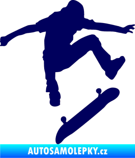 Samolepka Skateboard 005 pravá tmavě modrá