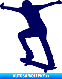 Samolepka Skateboard 006 levá tmavě modrá