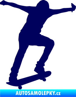 Samolepka Skateboard 006 pravá tmavě modrá