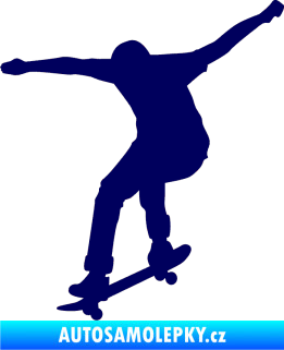 Samolepka Skateboard 011 levá tmavě modrá